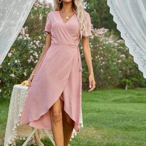 Pink Wrap Dress